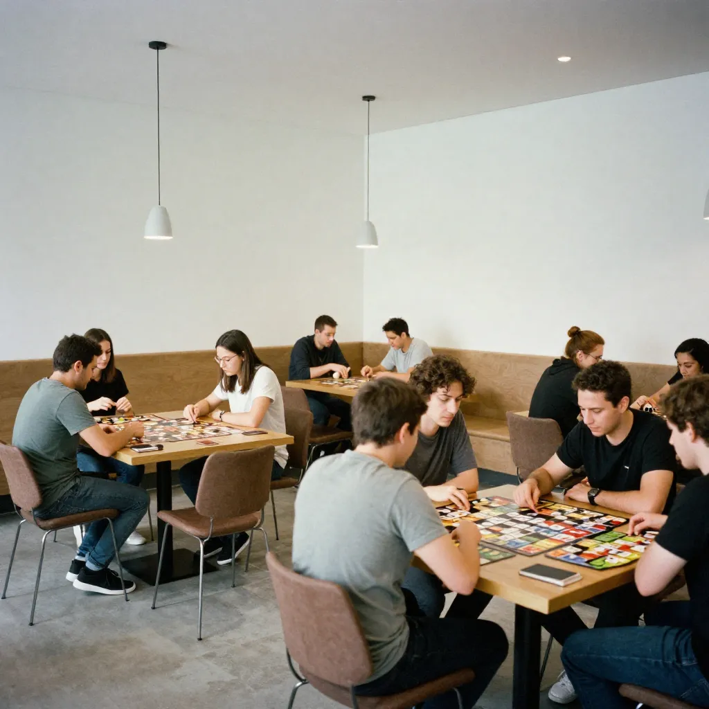 Game collection on shelves